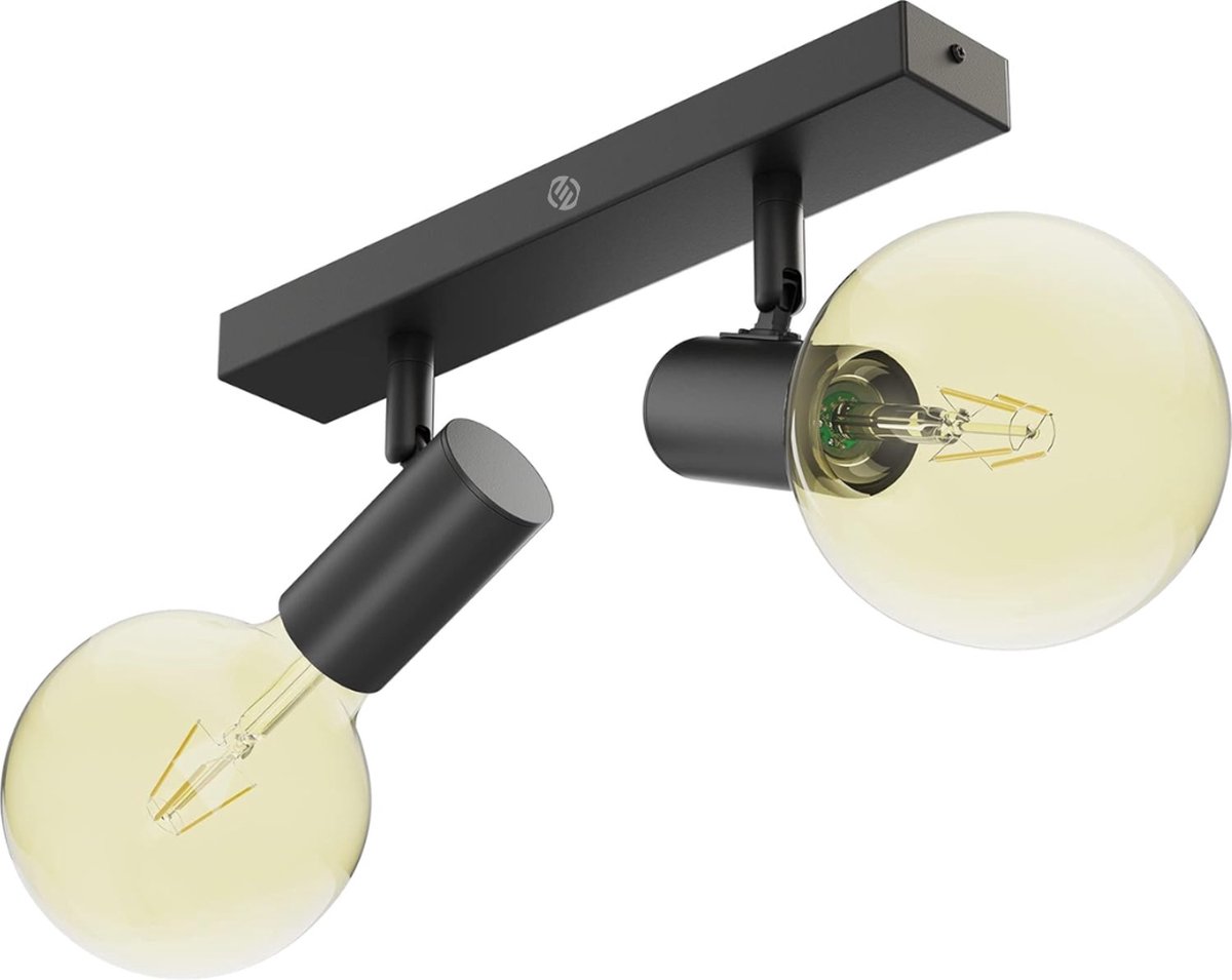 Equivera Plafonaire Lamp - Lamp - Plafond Lamp - Plafonnaire Lamp - Plafondlamp zwart