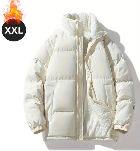 PAIDAXING Heren Fleece Winterjassen Grote Maat Dikker Warme Jas Werkkleding Mode Omslagkraag Lange Mouw Ritsjassen met Meerdere Zakken Gewatteerde Outdoor Bovenkleding Winddicht Overjas, Groen, L