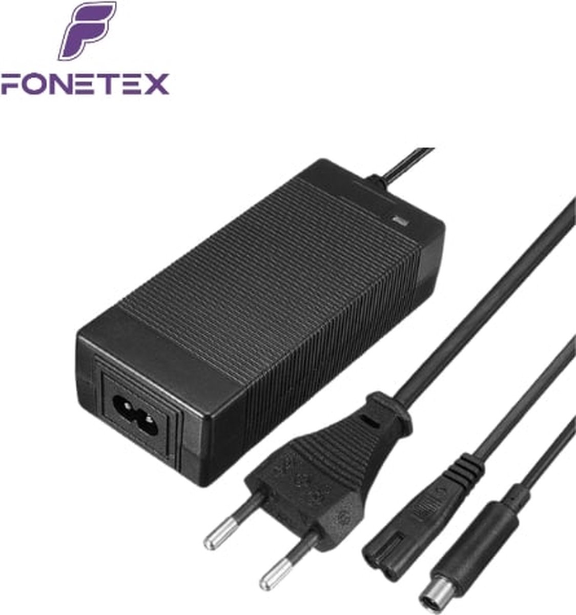FoneTex Oplader voor Elektrische Step / Scooter - 42V/2A Voedingsadapter Geschikt voor Segway Ninebot ES1/ES2/ES4 , Xiaomi Mi Mijia M365, LIME, BIRD SKIP - 84W Max - Universeel - Zwart