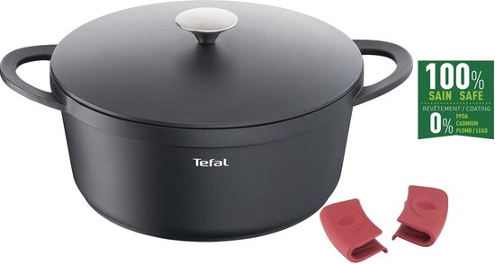 Tefal E25972 LOV lage braadpan 28 cm - Robuust ontwerp in moderne aardetinten, 97% gerecycled ijzer, alle warmtebronnen ook inductie, ovenbestendig, keramische coating, condensatiedeksel