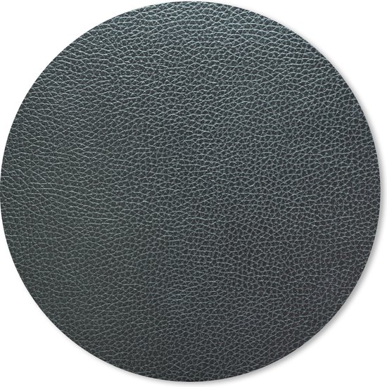 Muismat rond 40x40 cm - Mousepad Leer - Structuur - Zwart - Groen - Licht - Ronde muismatten