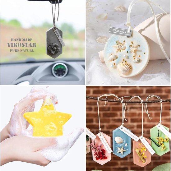 Set de moules à savon en Siliconen avec 8 moules différents pour l'artisanat de bricolage