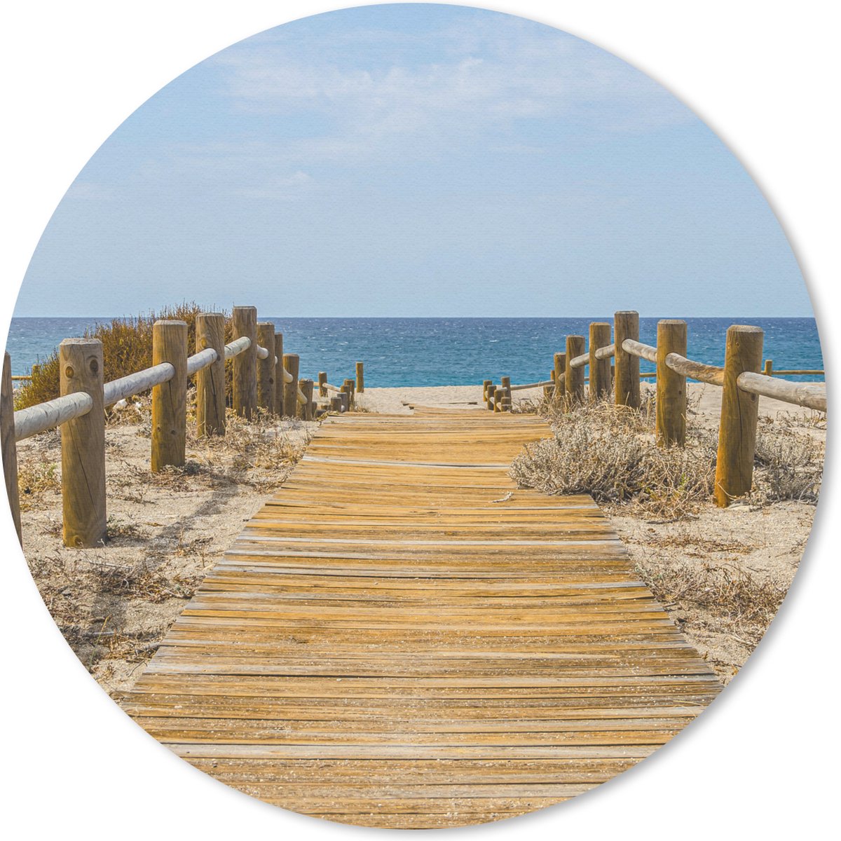 Muismat rond 20x20 cm - Mousepad Strand - Zee - Pad - Ronde muismatten