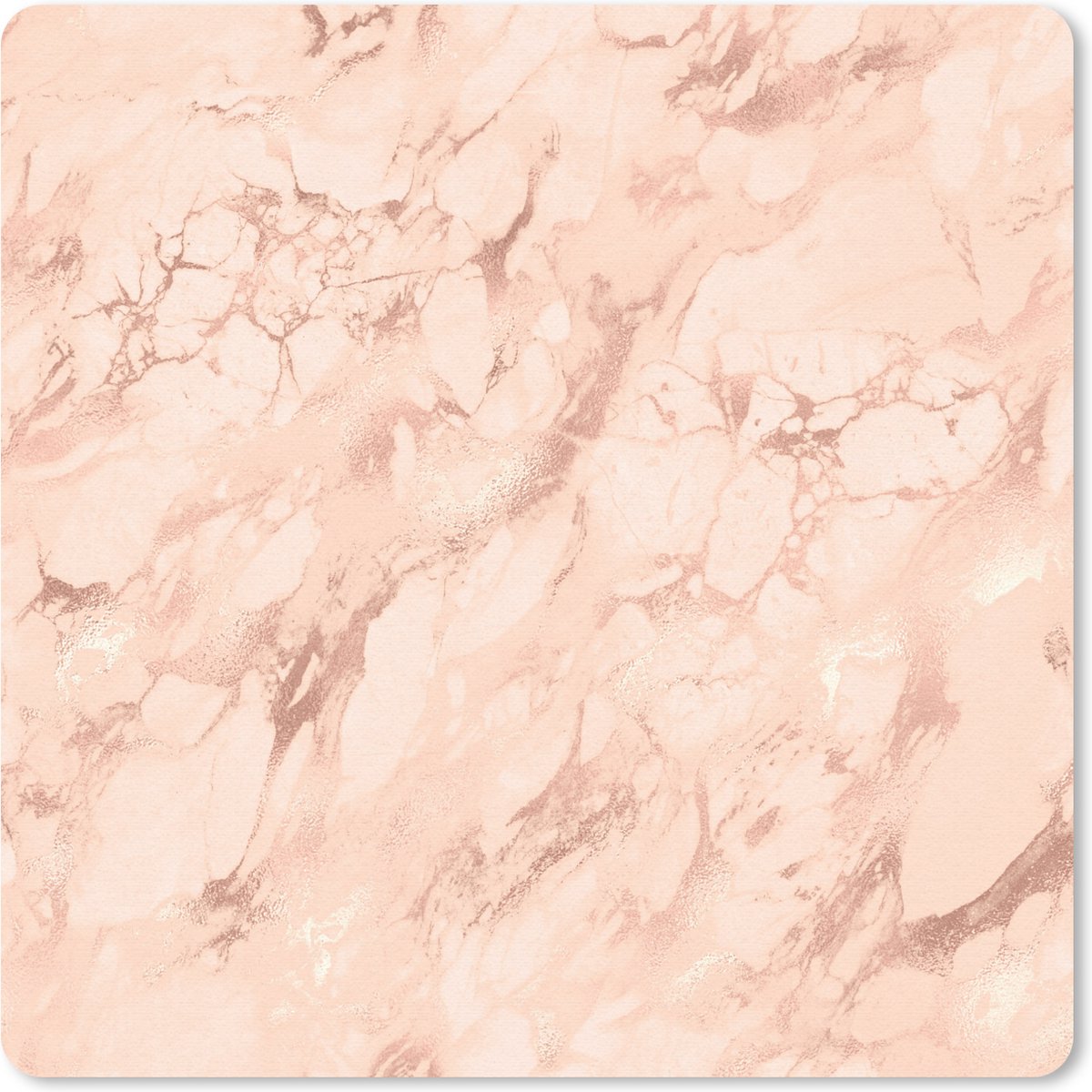 Muismat 30x30 cm - Mousepad Marmer - Aderen - Roze - Muismatten