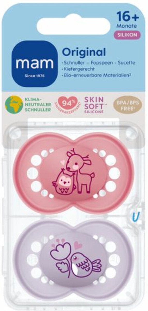 MAM Fopspeen Original Pure Siliconen - 16+ maanden - Girl - 100% duurzame fopspeen MAM van MAM — afbeelding 5