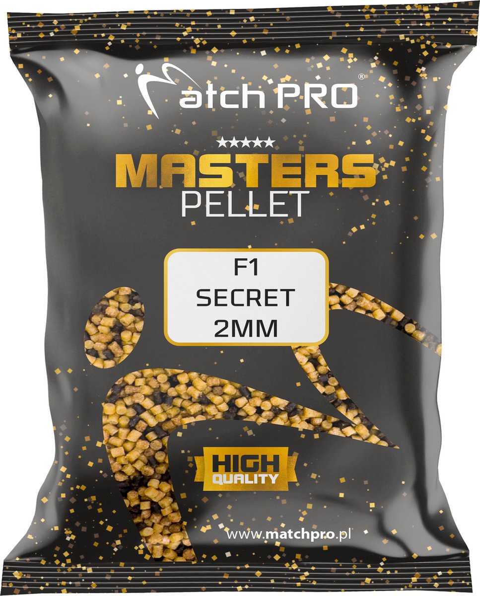 MatchPro Pellet Masters 2mm 700g – Premium Method Pellets voor Wedstrijd en Hoge Visdruk - Smaak : F1 Brown