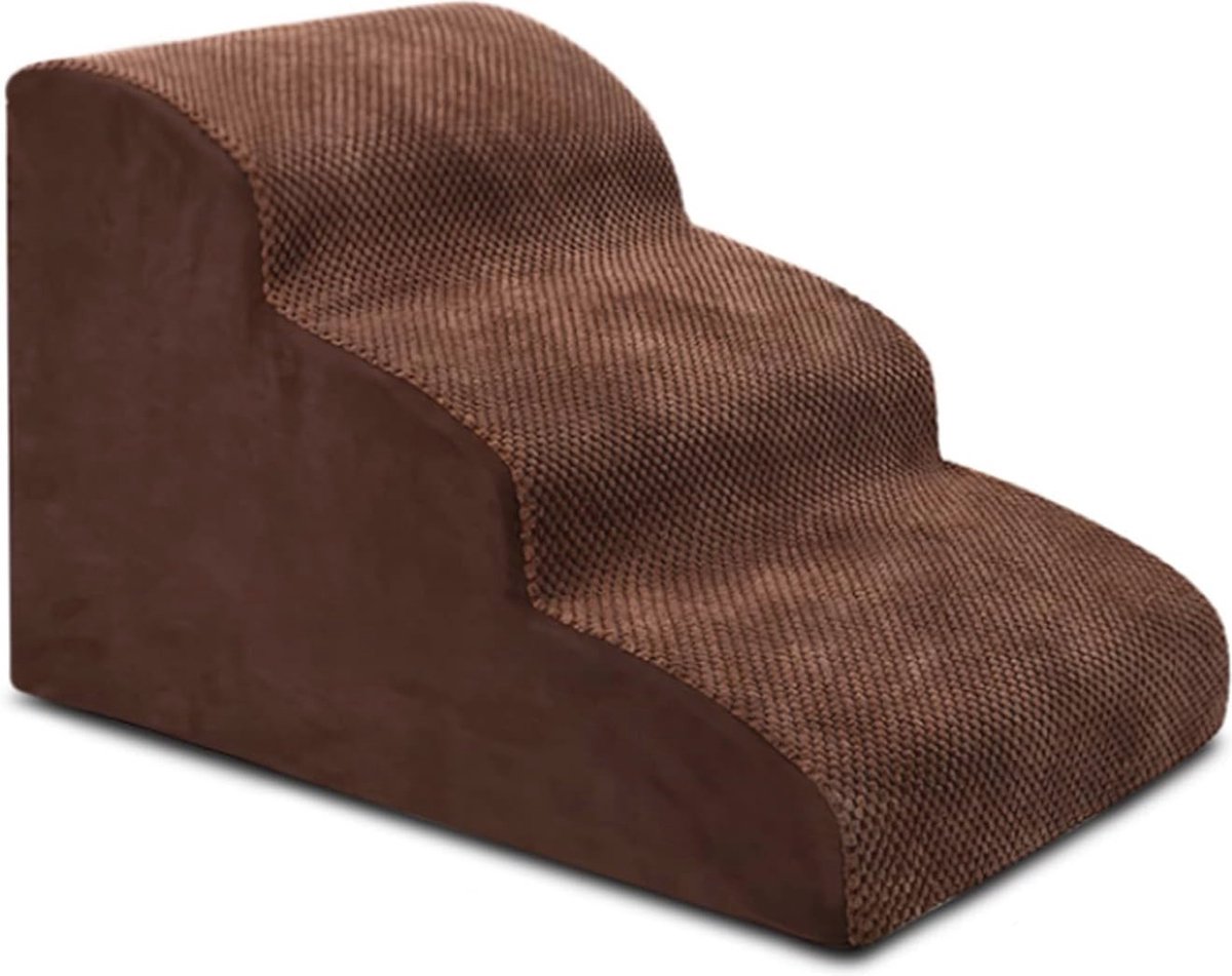 Hondentrap 3 Treden - Antislip Huisdiertrap voor Honden en Katten - Afneembare Wasbare Hoes - Geschikt voor Bed en Bank