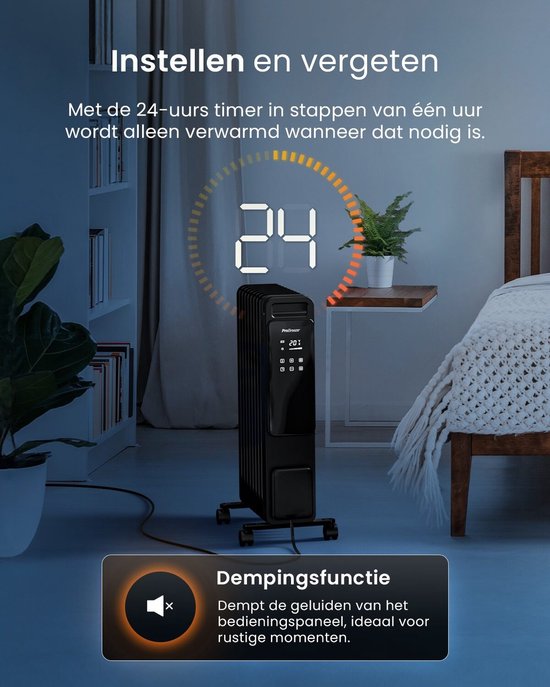 Pro Breeze elektrische kachels Olieradiator Met ventilator Pro Breeze elektrische kachels Olieradiator Met ventilator