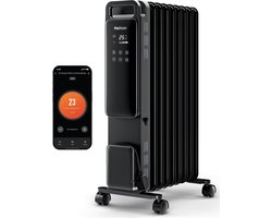 Pro Breeze OmniWarm - Elektrische Kachel met Smart App 2500W - Verplaatsbaar en Krachtige Wi-Fi Olieradiator - Ingebouwde 24-uurs Timer, 3 Modi, Verstelbare Thermostaat en Veiligheidsuitschakeling - Zwart
