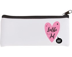 Akyol - liefste juf ooit Etui - Juf - beste juf - school - verjaardagscadeau - afscheidscadeau - kado - gift - 20 bij 9 cm