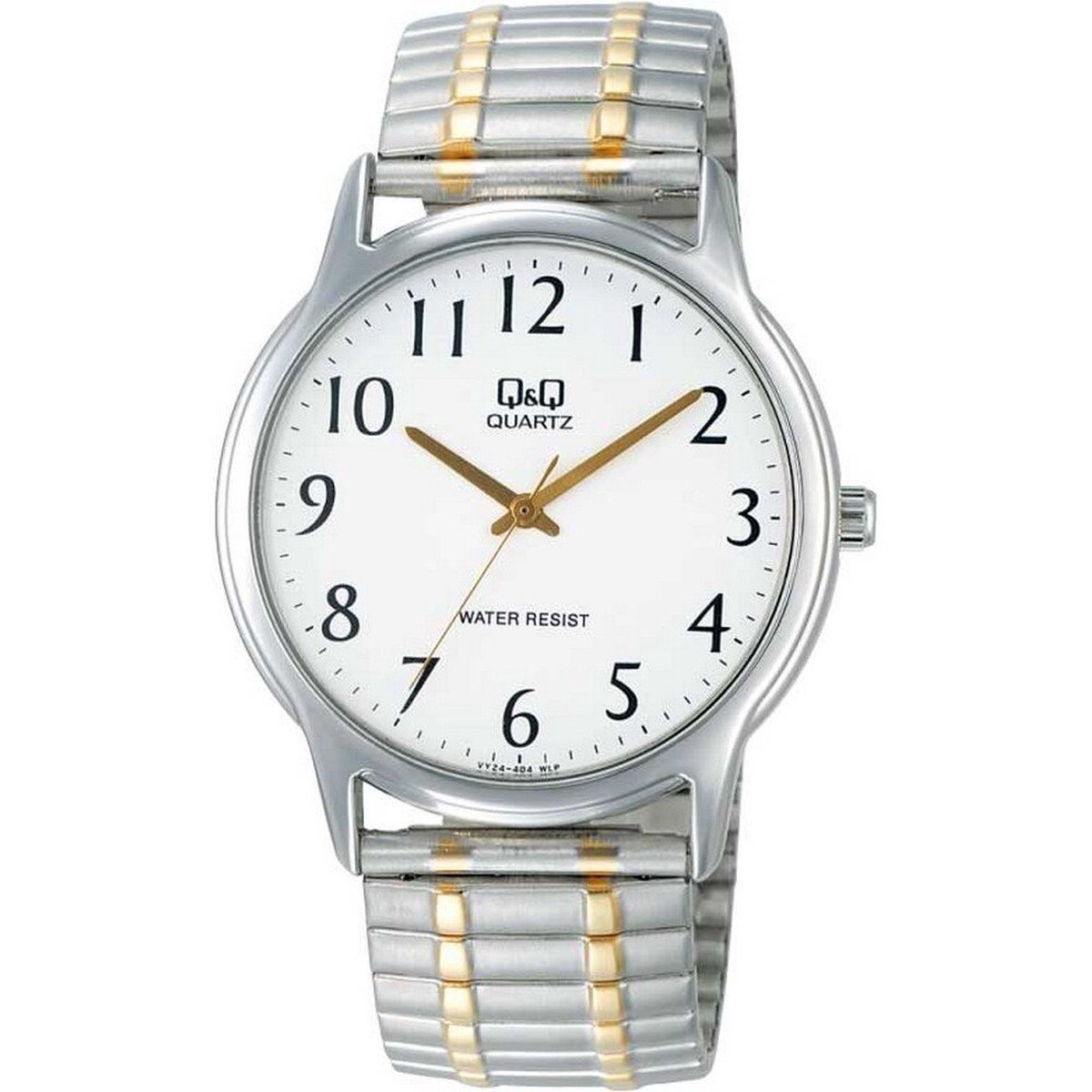 Q Q Vy24J404Y - Horloge - Zilverkleurig - Goudkleurig