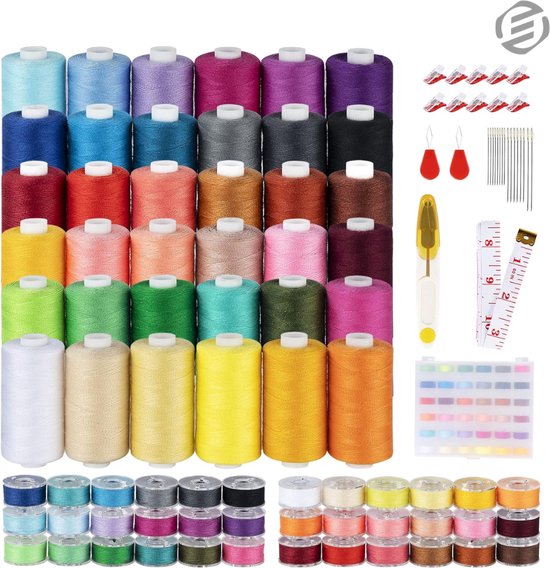 Equivera Naaigaren voor Naaimachine - Naaigaren Set - Naaigaren - Naai ...