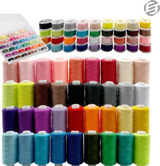 Equivera Naaigaren voor Naaimachine - Naaigaren Set - Naaigaren - Naai ...