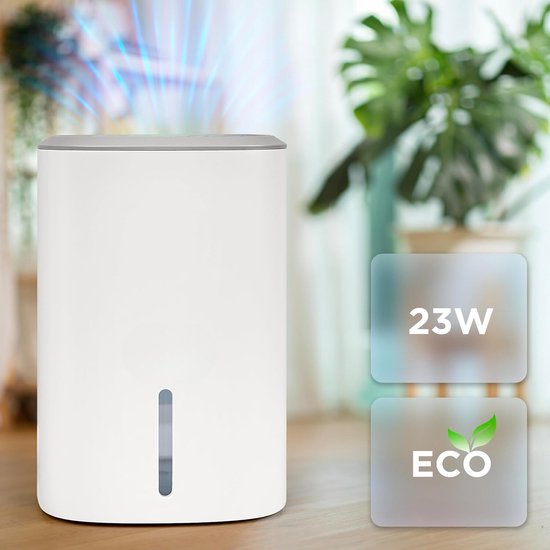 Luchtontvochtiger, ROMMQB 3000ml Elektrische Compacte Klein Ontvochtiger Huis voor Woonkamer, Slaapkamer, Badkamer, Kelder, Small Dehumidifier for Home, Bathroom, Automatische Uitschakelen Vochtvreter