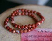 Rode Jaspis Armband, 6mm, edelstenen - Perfect cadeau voor vrouwen- Inclusief uitleg - Spiritueel - Red Jasper - Activatie - Zelfvertrouwen - Energie - Passie - Aarding - Moed - Assertiviteit - 100% NATUURLIJK