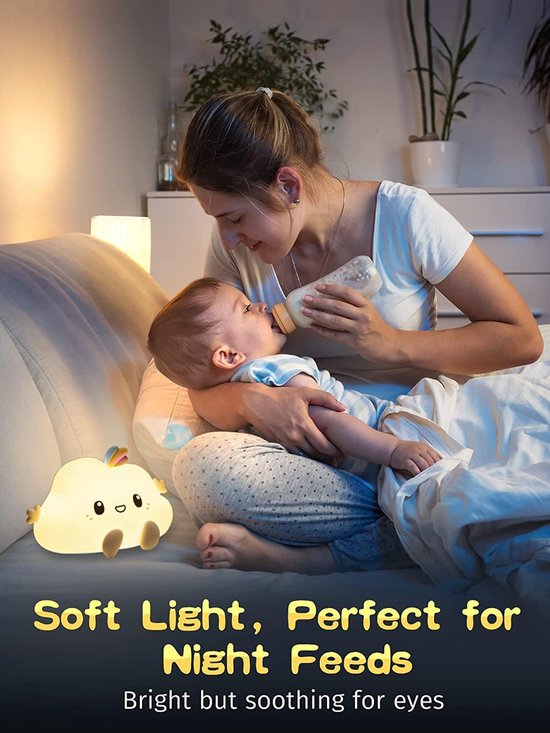 Dimbaar Voedingslicht met 16 Kleuren en 5 Helderheidsniveaus - Nachtlamp voor Babybed — afbeelding 5