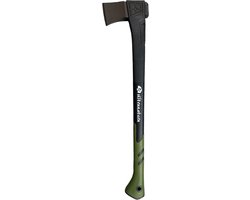 foto van Ultranature Kloofbijl - 71 cm - Hakbijl - Bijl voor Hout - Inclusief Lemmetbescherming - Zwart/Groen - Hi-Carbon Staal