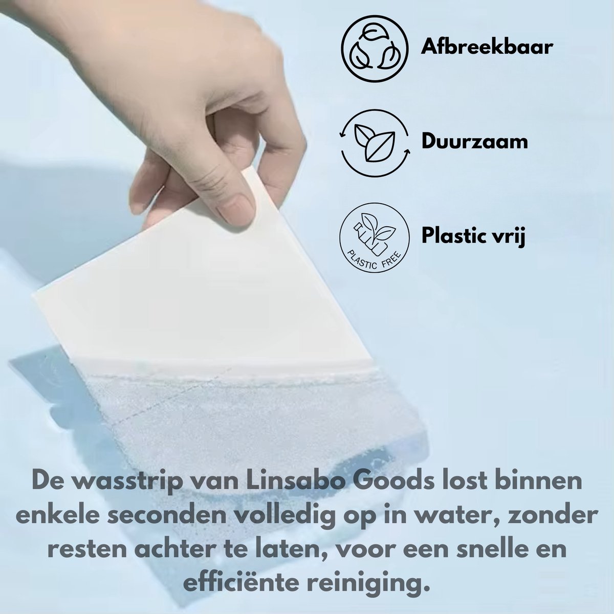 Goedkoopste Linsabo Goods Wasstrips – Fresh Vegan, Plasticvrij, Hypoallergeen Wasmiddel met Langdurige Frisse Geur (30 Strips, 60 Wasbeurten