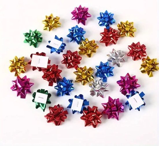 Jojoy - Noeud cadeau - Noeud autocollant pour Emballages cadeaux - Ruban cadeau - Noeud cadeau - Set de 9 noeuds - GIFTBOW