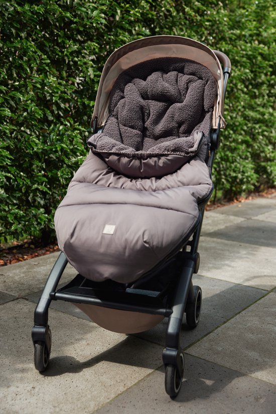 Jollein - Voetenzak voor Buggy & Wandelwagen (Grey) - Katoen - Footmuff Maxi Cosi, Kinderwagen of Autostoel - 52x110cm van Jollein — afbeelding 5