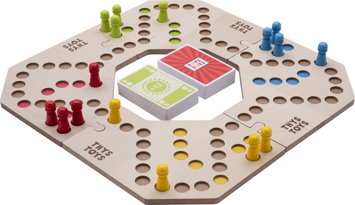 ThysToys Keezen Bordspel Connect Deluxe - Houten Keezenspel voor 3-6 spelers — afbeelding 10