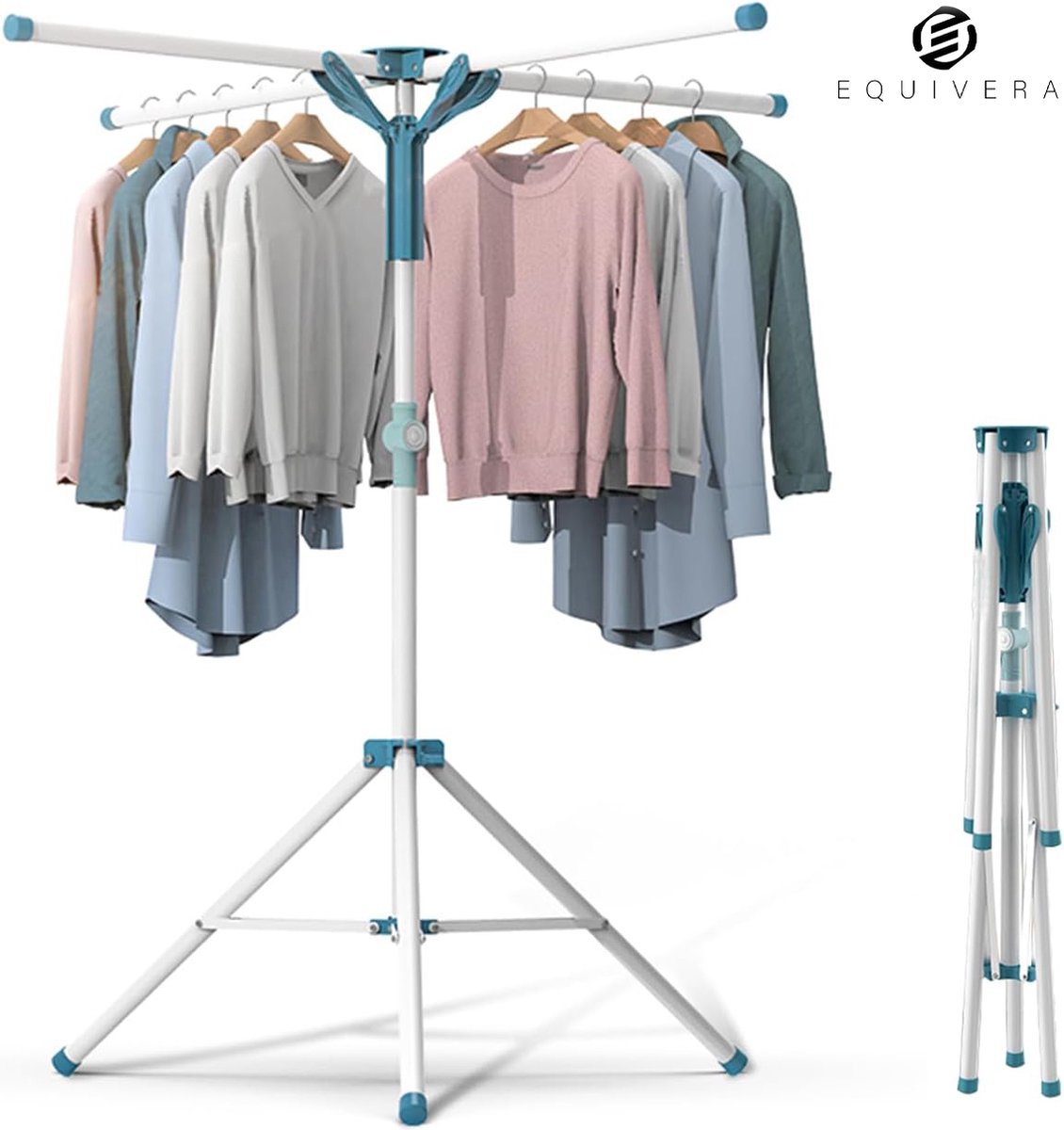 Goedkoopste Equivera Wanddroogrek - Wasrek - Droogrek - Wanddroogrek Inklapbaar - Wand Droogrek