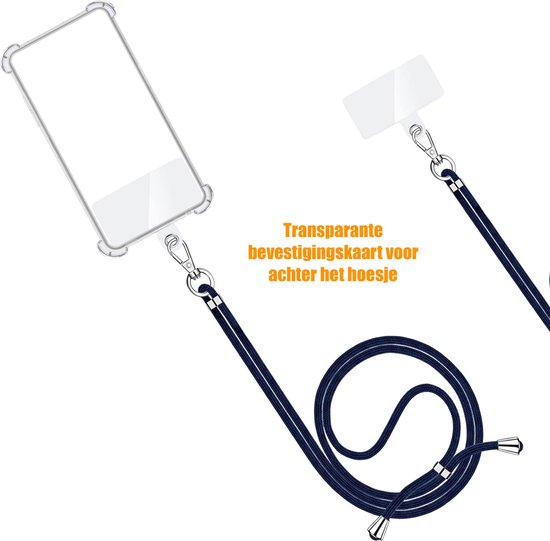 Cordon téléphonique + Étui Adapté pour Google Pixel 9 Pro XL - Longueur Ajustable - Chaîne de téléphone - Étui Antichoc - Violet