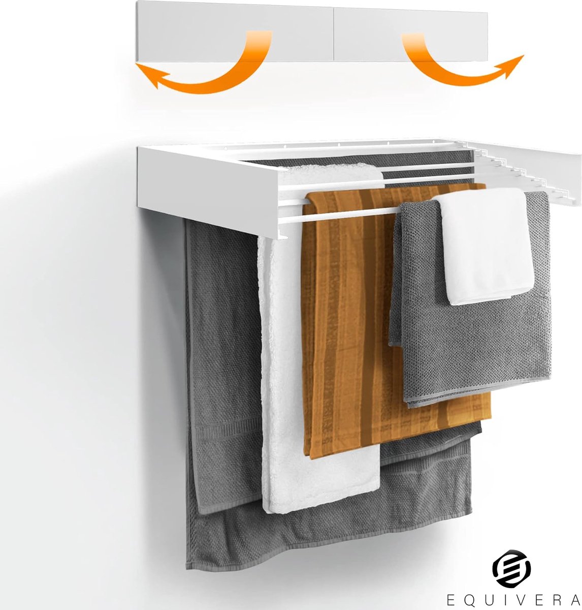 Goedkoopste Equivera Wanddroogrek - Wasrek - Droogrek - Wanddroogrek Inklapbaar - Wand Droogrek