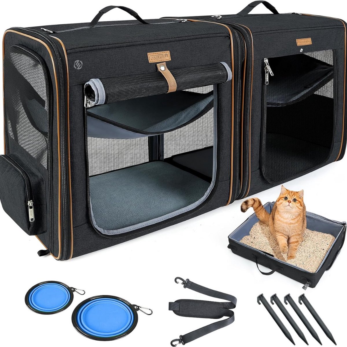 Equivera Katten Vervoersbox - Kattenvervoersbox - Reistas Katten - Reismand - Kattendraagtas - Transporttas