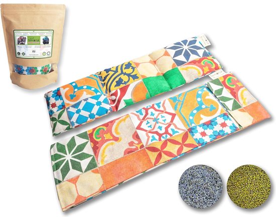 Coussin chauffant aux graines de soja - Coussin lavable pour Thérapie par la chaleur et le froid (45x14)