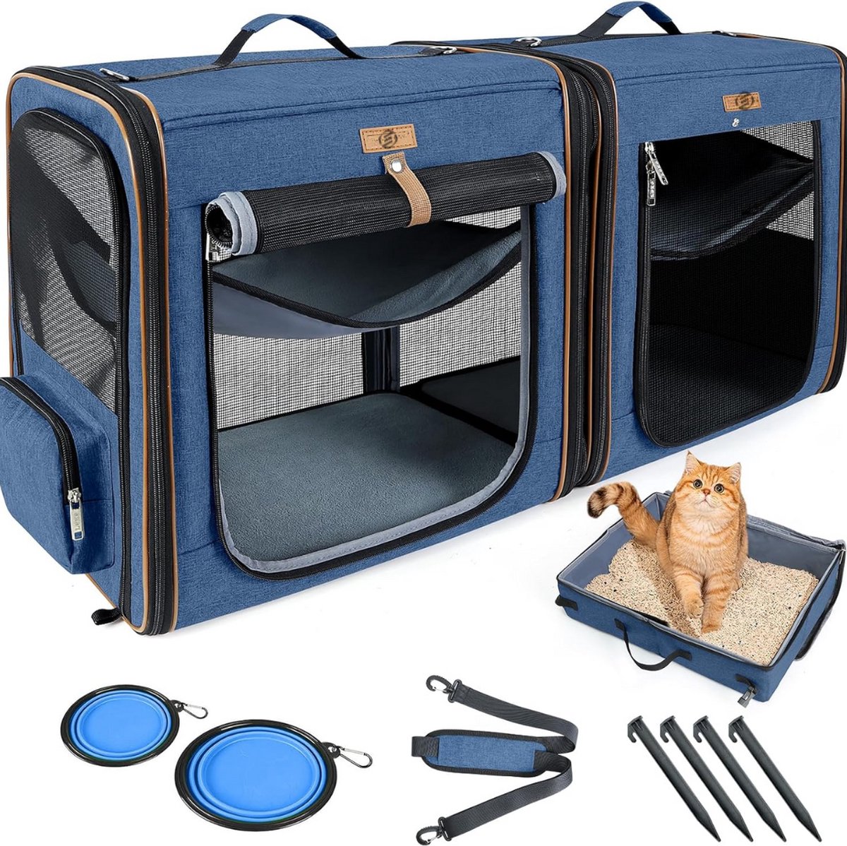 Equivera Katten Vervoersbox - Kattenvervoersbox - Reistas Katten - Reismand - Kattendraagtas - Transporttas