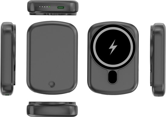 Wireless Macsafe Powerbank 10000mAh - Chargement sans fil - MacSafe - Magnétique - Chargement adaptateur USB-C - Pratique - Convivial
