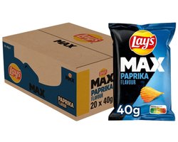 Lay's Max Paprika - Ribbel Chips - 20 x 40 gram
