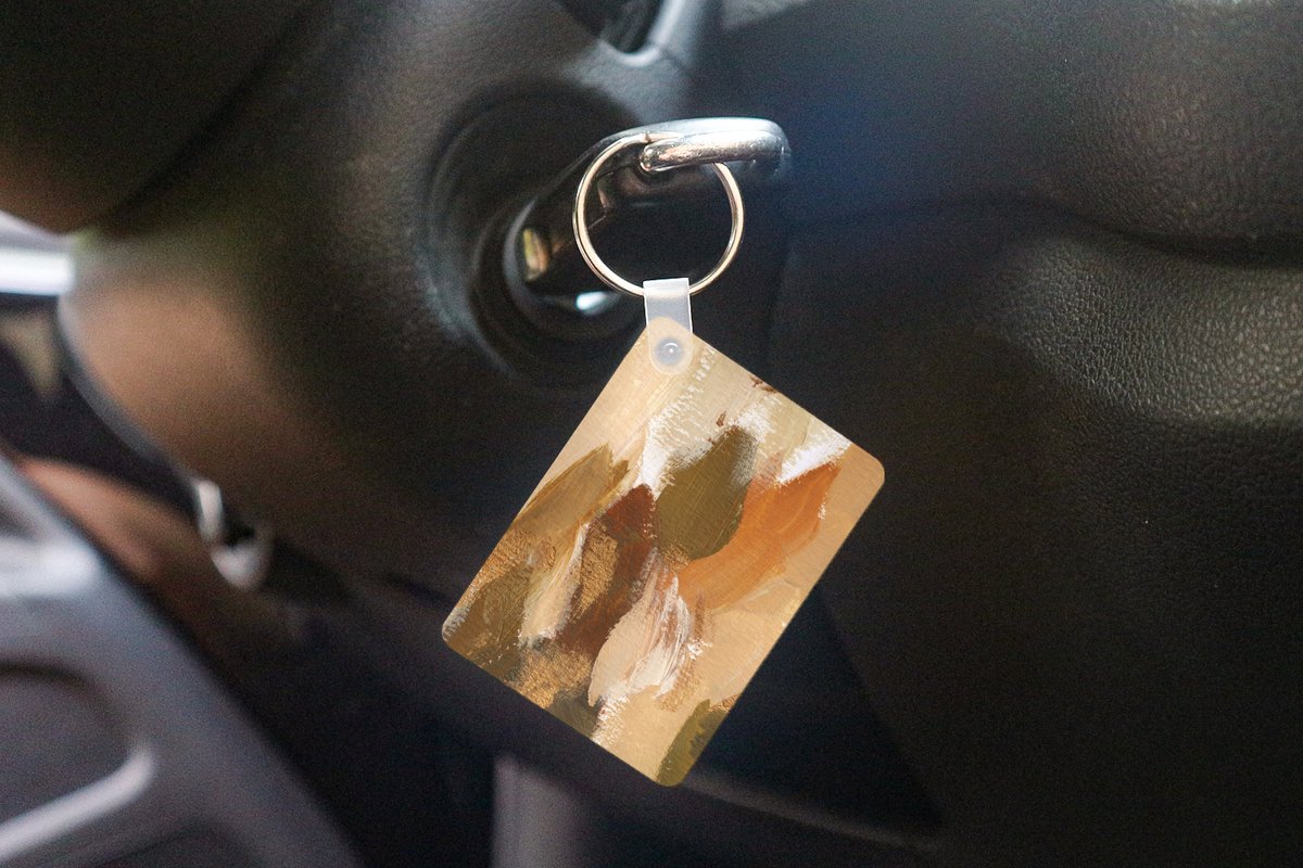 Sleutelhanger - Verf - Herfst - Abstract - Uitdeelcadeautjes - Plastic