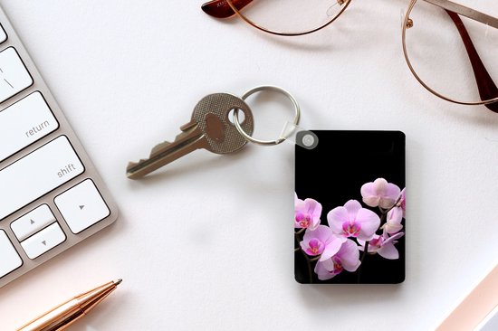 Porte-clés - Orchidée - Fleurs - Rose - Flora - Cadeaux à distribuer - Plastique