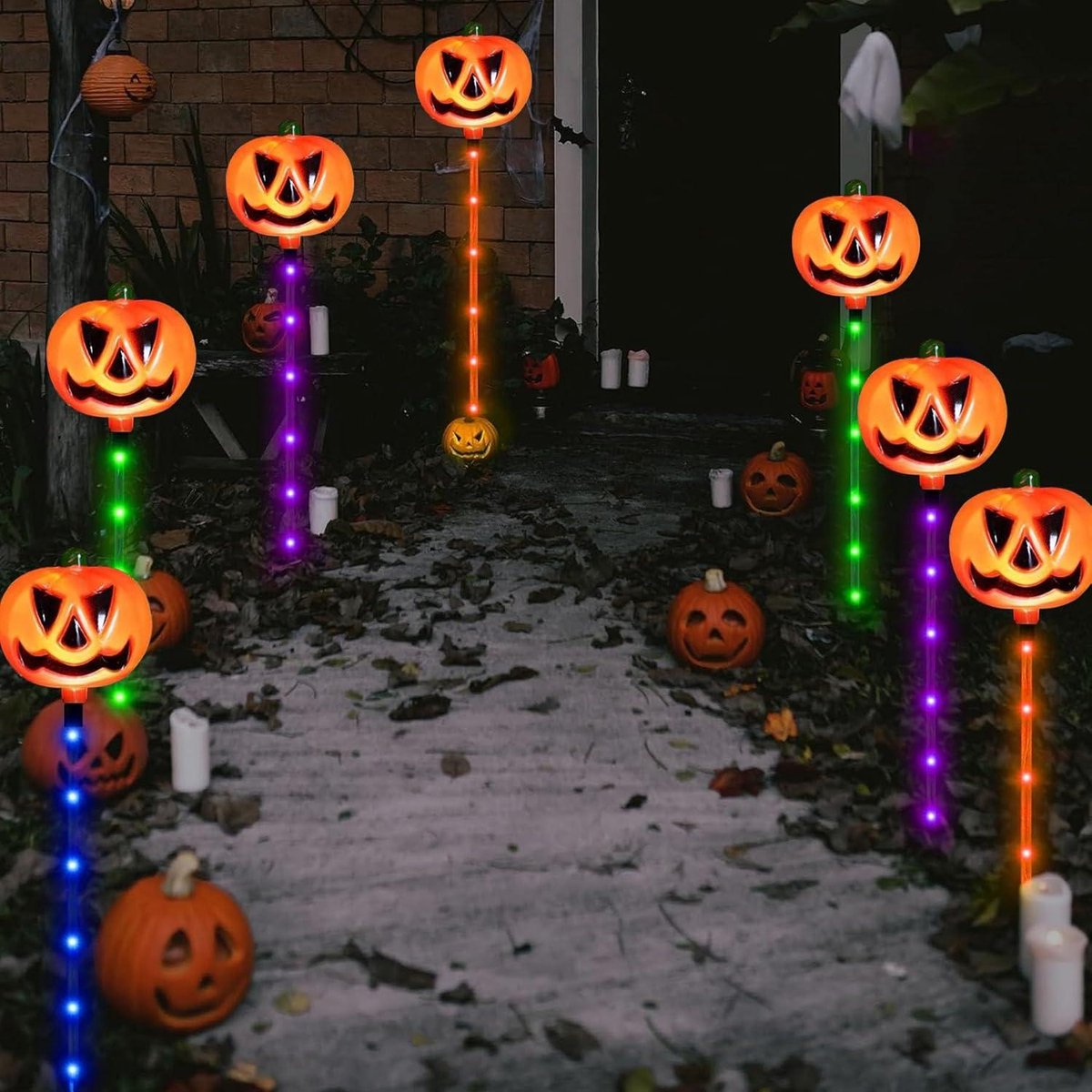 khevga Kürbis Deko Keramik: Windlicht Herbstdeko im 2er Set Halloween