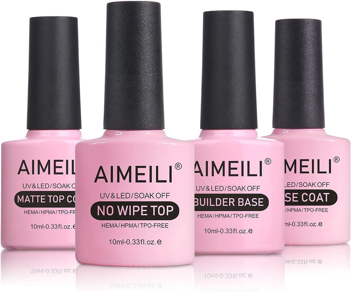 Goedkoopste Top Coat en Base Coat Set - 2-in-1 Builder Base Gel met Matte en Glanzende Afwerking voor Gelnagels 10ML