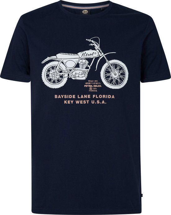 Petrol Industries - Heren Artwork T-shirt Manta - Blauw - Maat XXXL