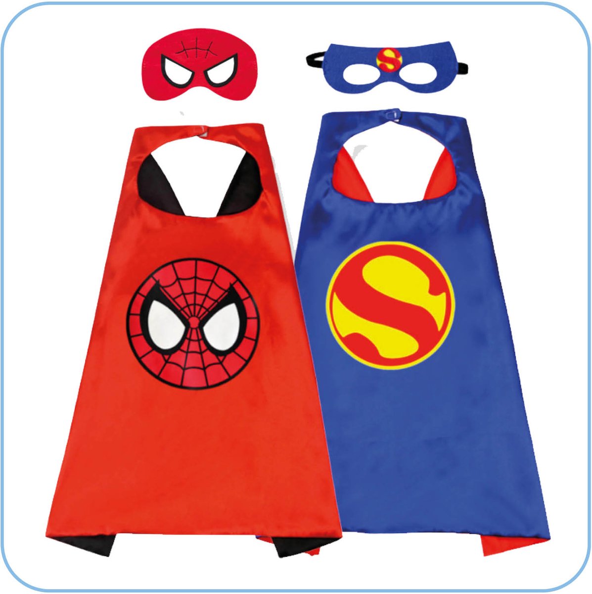 Jobber Toys - Spiderman & Superman Cape - Superhelden Verkleedkleding