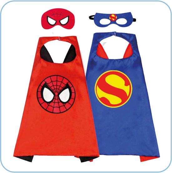 Spiderman & Superman Cape - carnavalskleding - Superhelden - Verkleden Kinderen