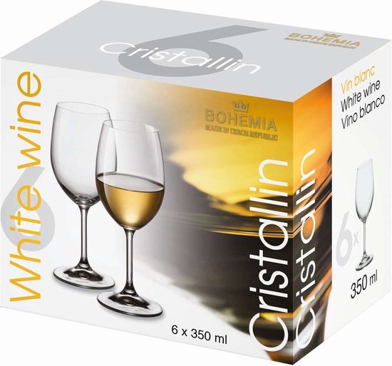 Conjunto De Taças 6pçs Bohemia Para Vinho De Cristal Marta Borgonha Incolor 4078680