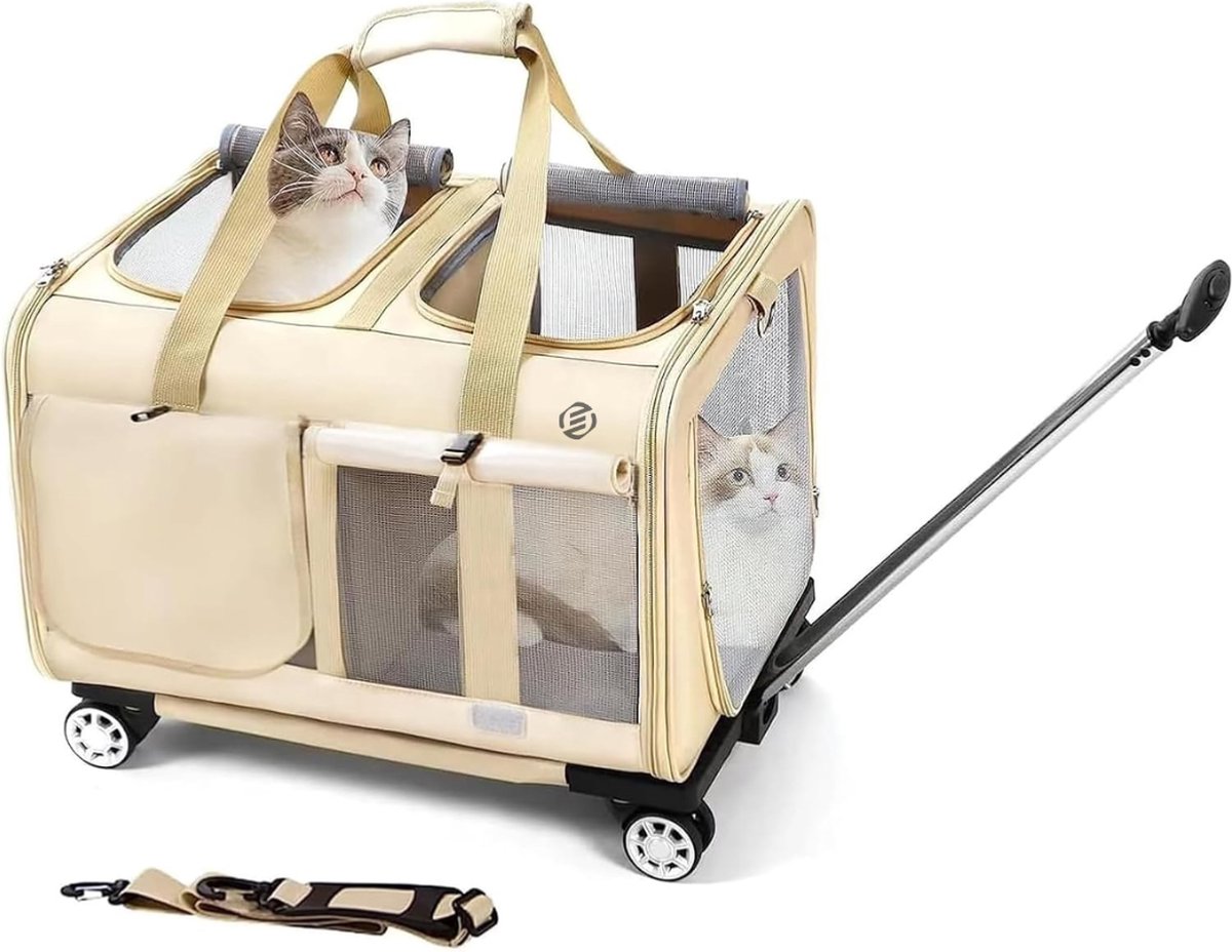 Equivera Katten Vervoersbox - Kattenvervoersbox - Reistas Katten - Reismand - Kattendraagtas - Transporttas