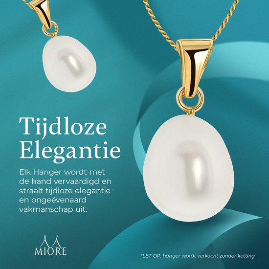 Miore® - Pendentif Pearl Gold - Goud - Or 14 carats - Perle d'eau douce - Bijoux faits main de haute qualité