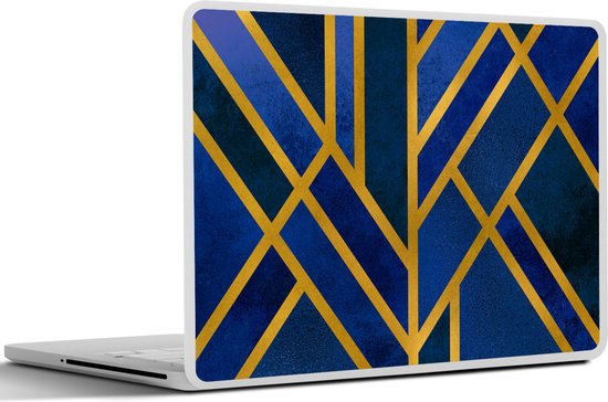 Autocollant pour ordinateur portable - 17,3 pouces - Or - Blauw - Motif - 40x30cm - Autocollants pour ordinateur portable - Skin pour ordinateur portable - Couverture