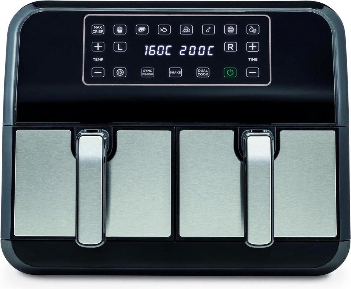 Afbeelding 3 van Equivera Dubbele Airfryer - Dubbele Mand - Dual Cook - Heteluchtfriteuse - Verschillende Programma's - Dual Zone - Mega
