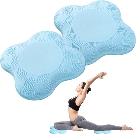 2 packs Yoga Kniebeschermers Verdikte Sportmat - Zachte Yoga Kniebeschermer - Kniebeschermer - Steunkussen - Geschikt voor thuis-studio-buiten - Geschikt voor kniegewricht, ellebooggewricht, polsgewricht, hand, hoofd - Blauw