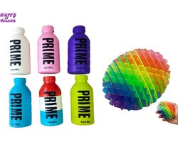 Happy Trendz® Squishy Prime Bottle / Multi Color Special / Fidget Worm 2024 model ,Stress Relief Speelgoed voor Kinderen en Volwassenen | Uniek cadeau