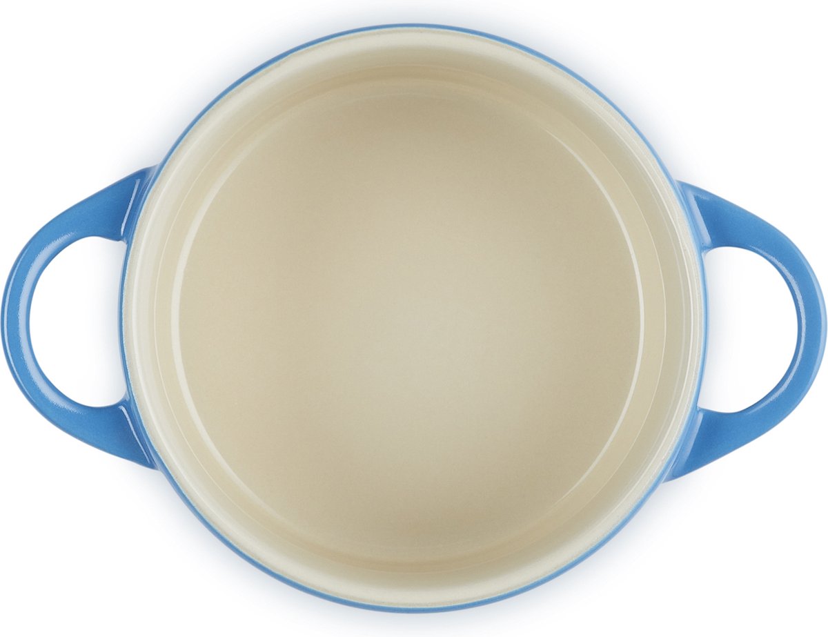 Le Creuset 6 aardewerken mini braadpannetjes Azure 10cm 0,2l