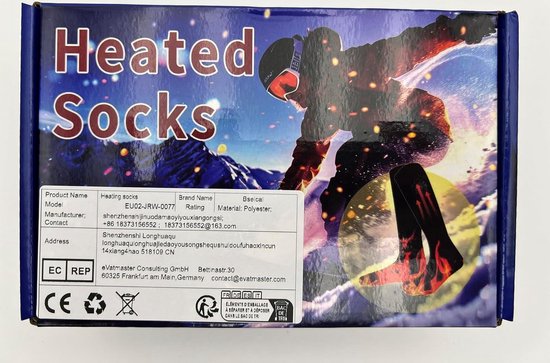 Verwarmde sokken op batterijen, 6000 mAh, 4 temperaturen, thermisch design, oplaadbare, verwarmde sokken, winter, USB verwarmde elektrische voetwarmers, sokken voor ski's buitenshuis, camping, vissen