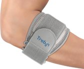 Trebin Elleboog Brace met Gelvulling - Tennisarm Brace - Tenniselleboogbrace - Golfarm Brace - Ergonomisch Ontwerp - Grijs - One Size